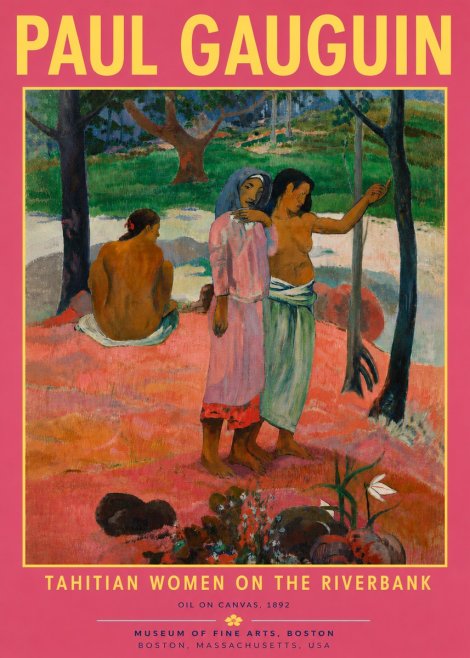 Paul Gauguin Tahitian Women on the Riverbank No5 - Plakat