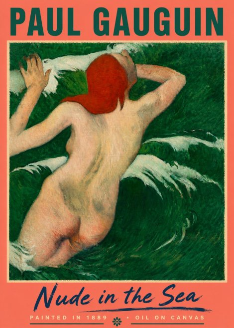 Paul Gauguin Nude in the Sea No5 - Plakat
