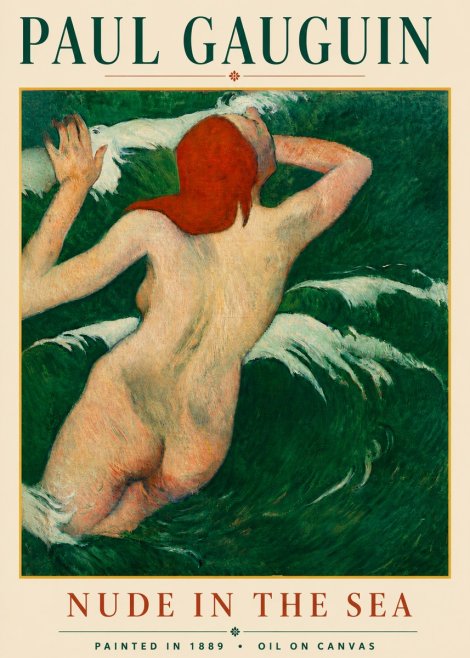 Paul Gauguin Nude in the Sea No6 - Plakat