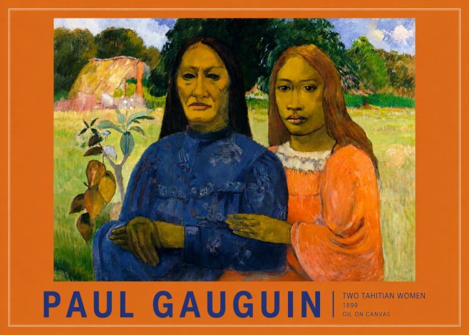Paul Gauguin Two Tahitian Women II No2 - Plakat