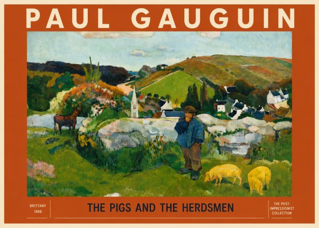 Paul Gauguin The Pigs and the Herdsmen No5 - Plakat