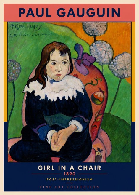 Paul Gauguin Girl in a Chair No6 - Plakat