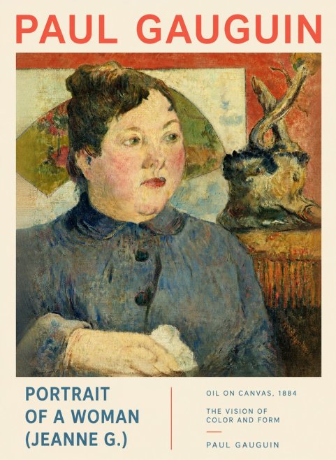 Paul Gauguin Portrait of a Woman (Jeanne G.) No3 - Plakat