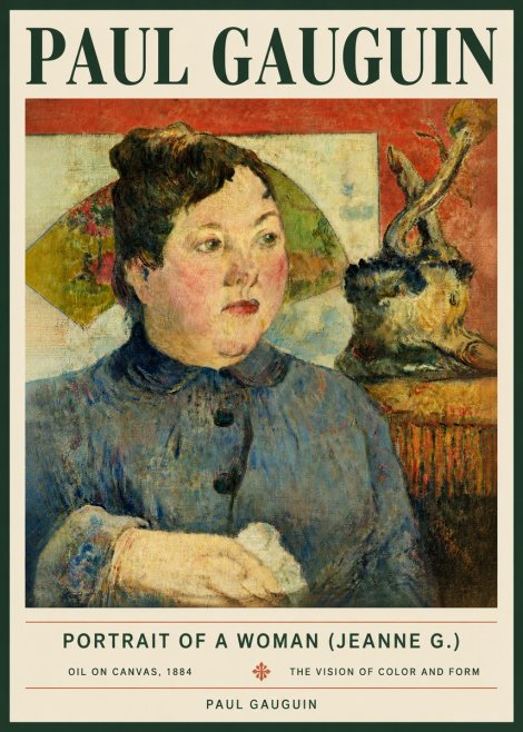 Paul Gauguin Portrait of a Woman (Jeanne G.) No4 - Plakat