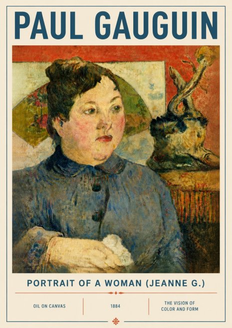 Paul Gauguin Portrait of a Woman (Jeanne G.) No6 - Plakat