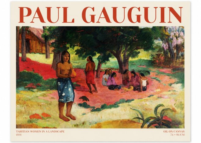 Paul Gauguin Tahitian Women on the Road No2 - Plakat