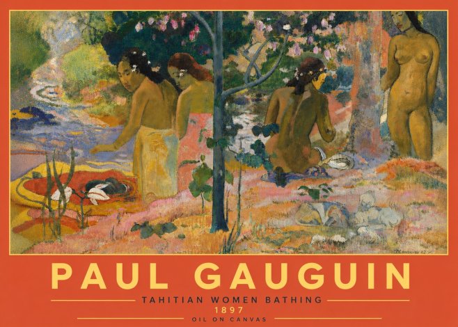 Paul Gauguin Tahitian Women Bathing No4 - Plakat