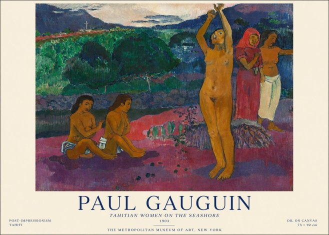 Paul Gauguin Tahitian Women on the Seashore No1 - Plakat