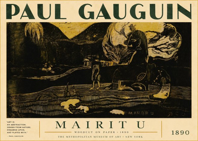 Paul Gauguin Mairit U No4 - Plakat