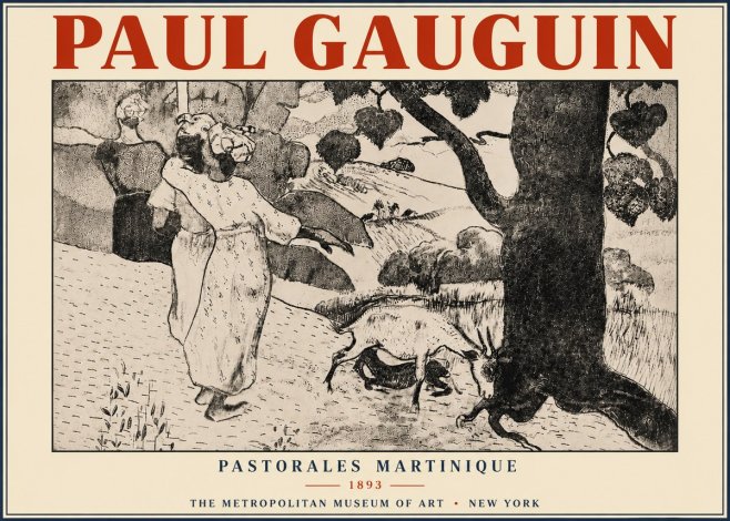 Paul Gauguin Pastorales Martinique No5 - Plakat