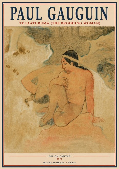 Paul Gauguin Te Faaturuma (the Brooding Woman) No2 - Plakat