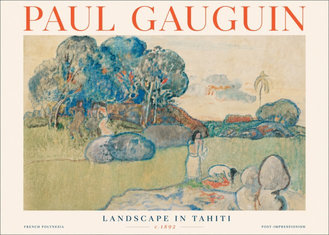 Paul Gauguin Landscape in Tahiti I No4 - Plakat