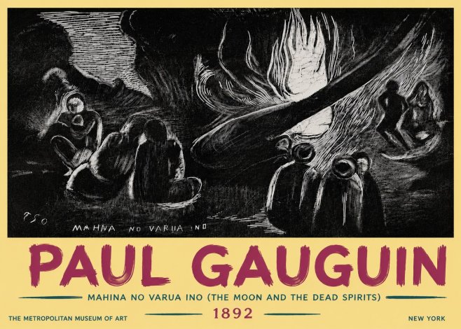 Paul Gauguin Mahina No Varua Ino (the Moon and the Dead Spirits) No6 - Plakat