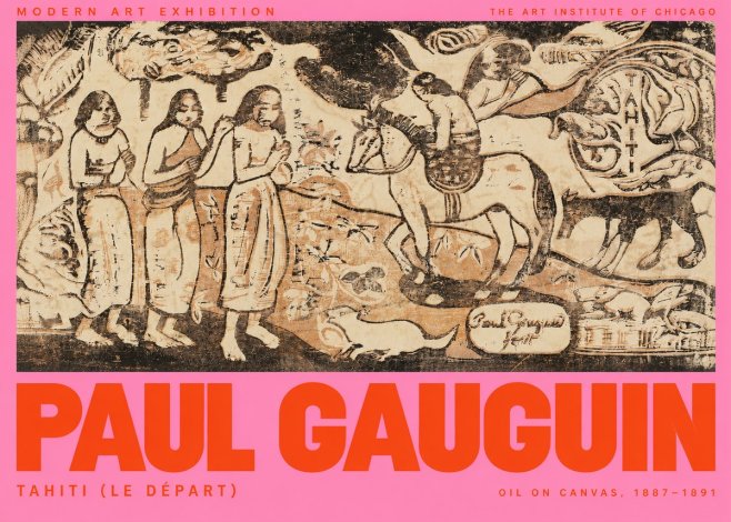 Paul Gauguin Tahitian Scene (Ia Orana Maria) No3 - Plakat