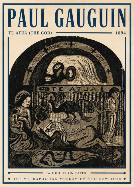 Paul Gauguin Te Atua (the God) No5 - Plakat