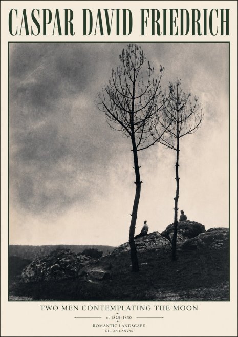 Caspar David Friedrich Two Men Contemplating the Moon III No6 - Plakat