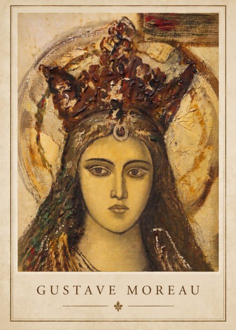 Gustave Moreau Head of a Woman with a Tiara No2 - Plakat