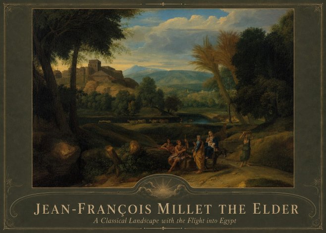 Jean-François Millet A Classical Landscape with the Flight into Egypt No4 - Plakat