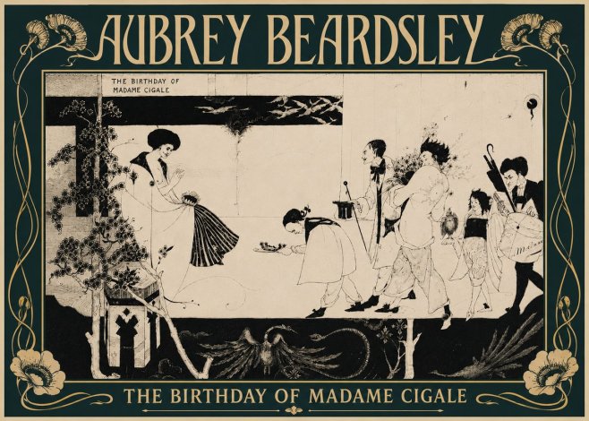 Aubrey Beardsley The Birthday of Madame Cigale No4 - Plakat