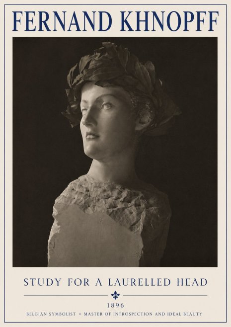 Fernand Khnopff Study for a Laurelled Head No4 - Plakat