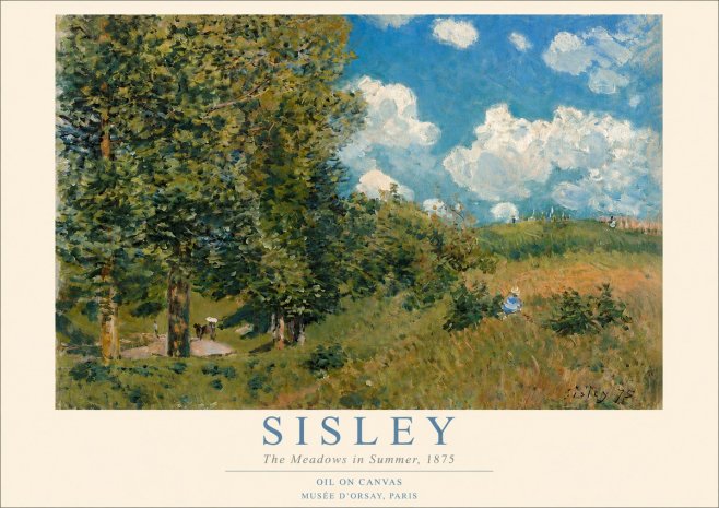 Sisley The Meadows in Summer, 1875 No3 - Plakat