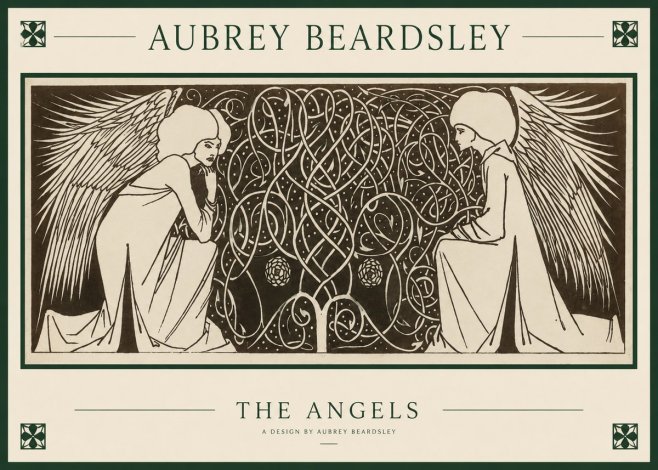 Aubrey Beardsley Two Angels No6 - Plakat