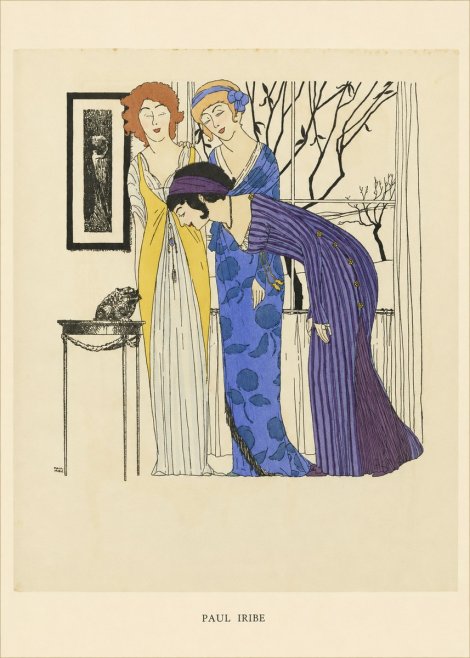 Paul Iribe Three Women and a Frog No5 - Plakat