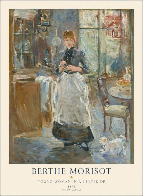 Berthe Morisot Young Woman in an Interior No1 - Plakat