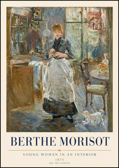 Berthe Morisot Young Woman in an Interior No3 - Plakat
