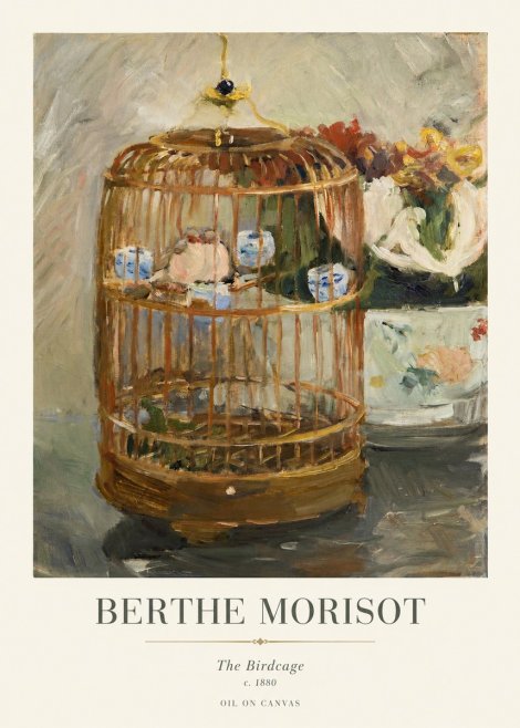 Berthe Morisot The Birdcage I No1 - Plakat