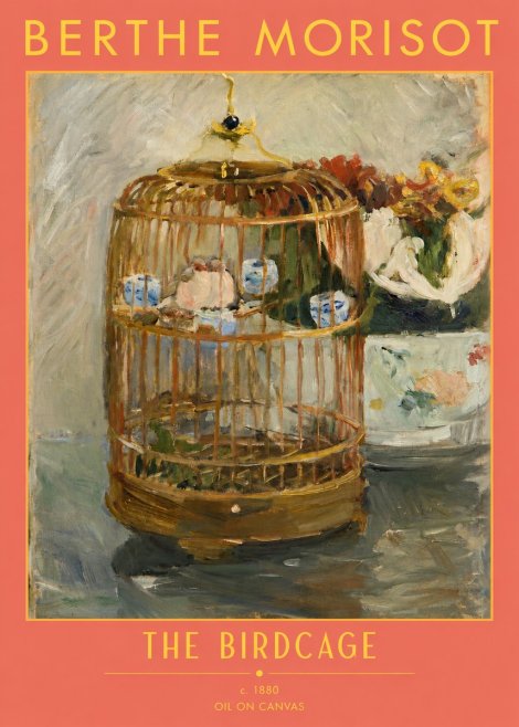 Berthe Morisot The Birdcage I No2 - Plakat