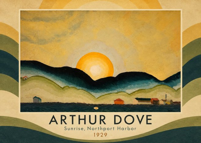 Arthur Dove Sunrise, Northport Harbor No1 - Plakat