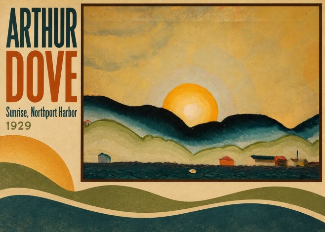 Arthur Dove Sunrise, Northport Harbor No4 - Plakat