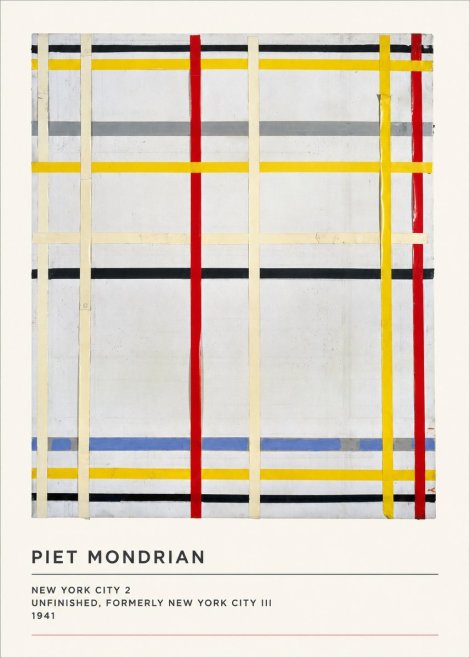 Piet Mondrian New York City 2 No3 - Plakat