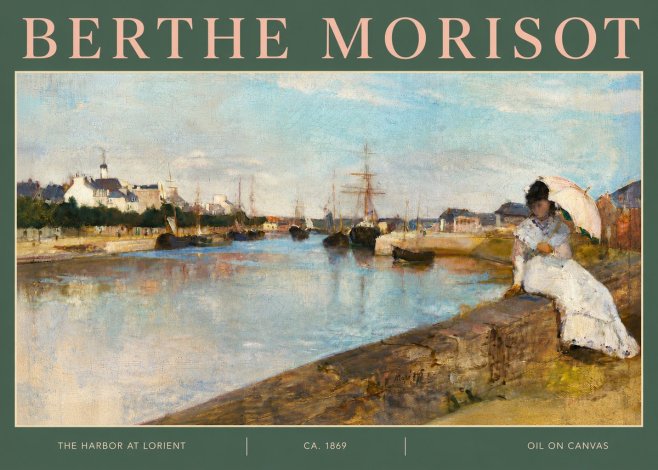 Berthe Morisot The Harbor at Lorient No4 - Plakat