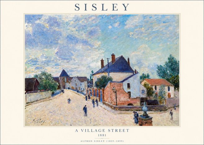 Sisley A Village Street No1 - Plakat