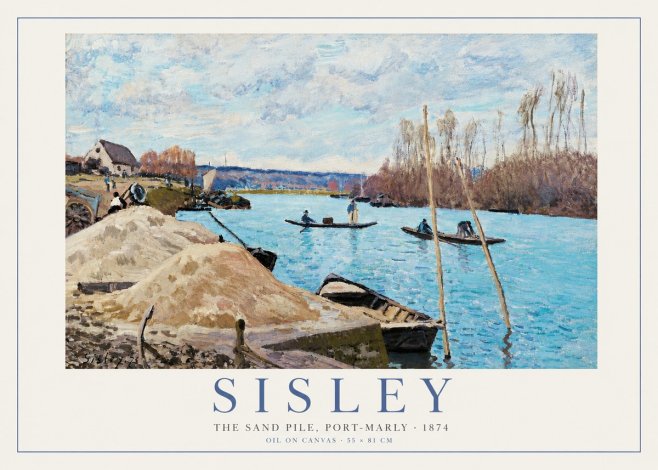 Sisley The Sand Pile, Port-marly No4 - Plakat
