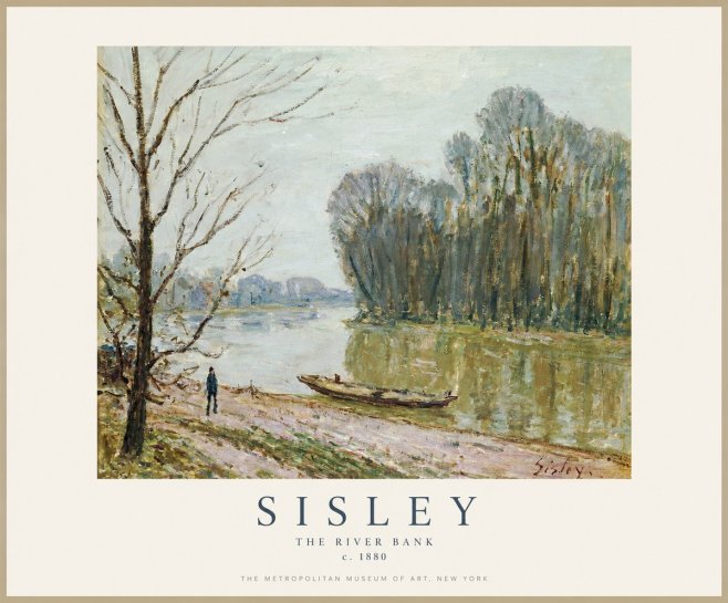 Sisley The River Bank No1 - Plakat