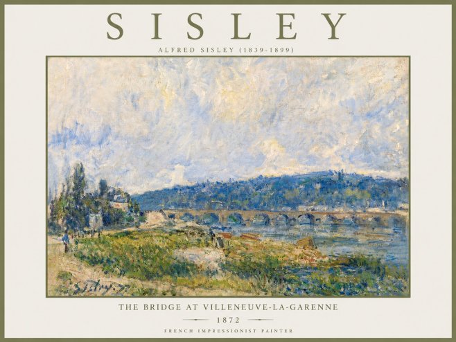 Sisley The Bridge at Villeneuve-la-garenne No5 - Plakat
