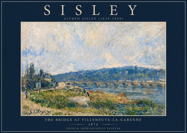 Sisley The Bridge at Villeneuve-la-garenne No6 - Plakat