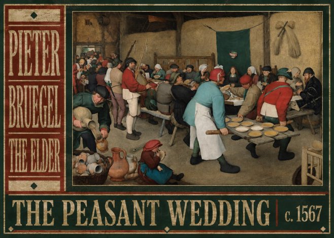 Pieter Bruegel The Peasant Wedding II No6 - Plakat