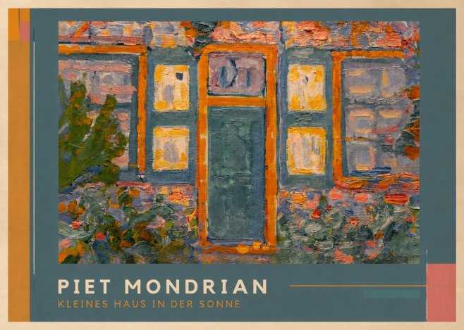 Piet Mondrian Kleines Haus in Der Sonne II No1 - Plakat