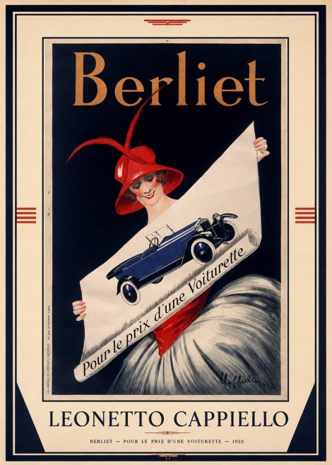 Leonetto Cappiello Berliet - Pour Le Prix D'une Voiturette No1 - Plakat