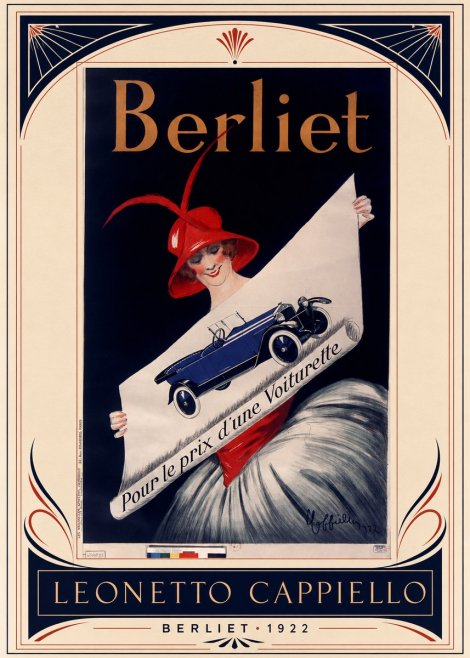 Leonetto Cappiello Berliet - Pour Le Prix D'une Voiturette No4 - Plakat