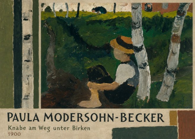 Paula Modersohn-Becker Knabe Am Weg Unter Birken No2 - Plakat