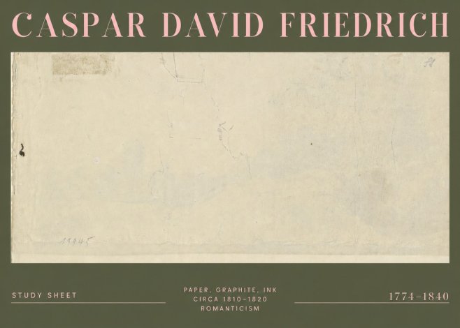 Caspar David Friedrich Study Sheet No4 - Plakat