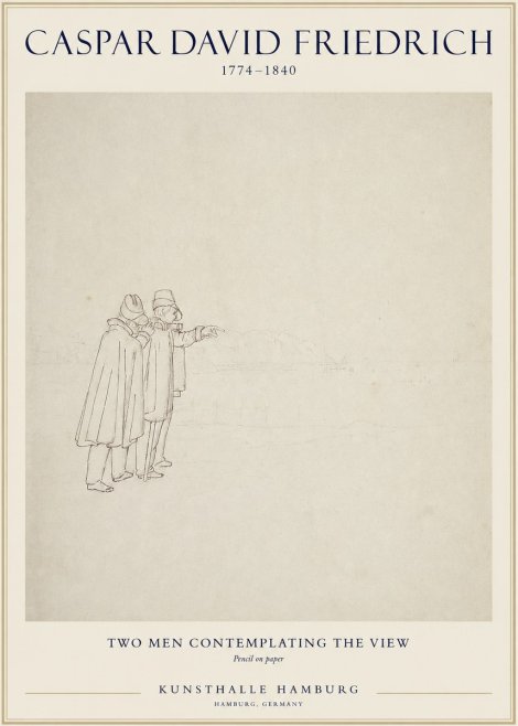 Caspar David Friedrich Two Men Contemplating the View No1 - Plakat
