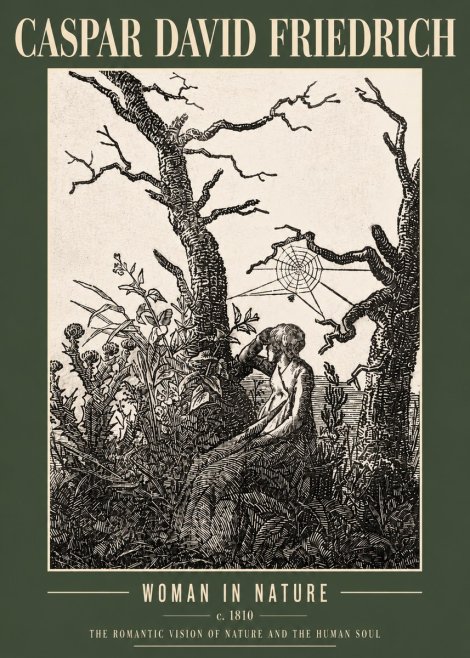 Caspar David Friedrich Woman in Nature No4 - Plakat