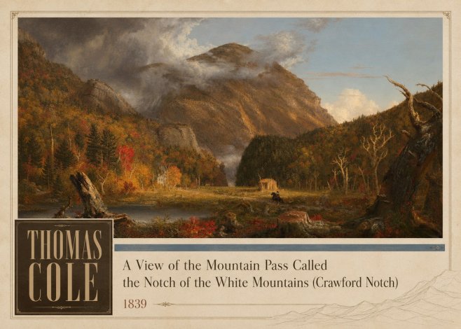 Thomas Cole A View of the Mountain Pass Called the Notch of the White Mountains (Crawford Notch) I No2 - Plakat