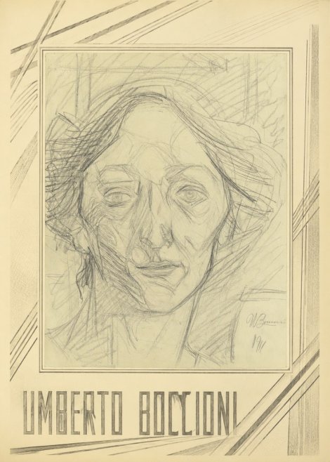 Umberto Boccioni Head of a Woman No1 - Plakat